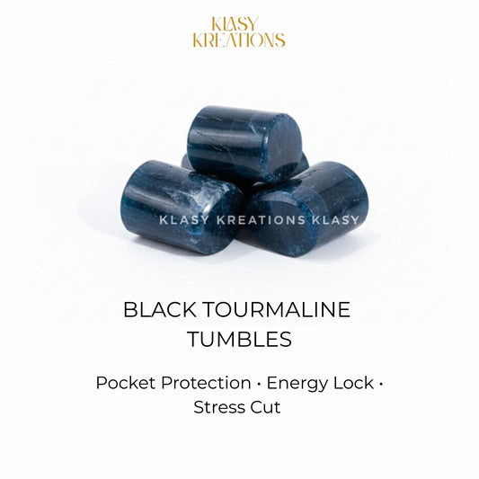 Black Tourmaline Tumble - Protection | Grounding | EMF Shield 1 Pc