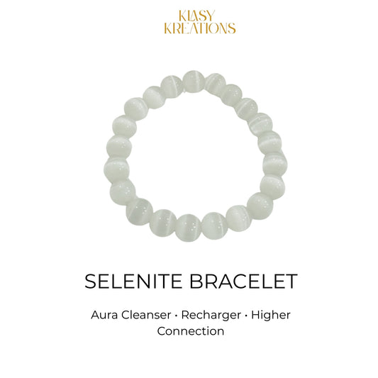 Selenite Bracelet - Aura Cleansing, Peace, Higher Connection
