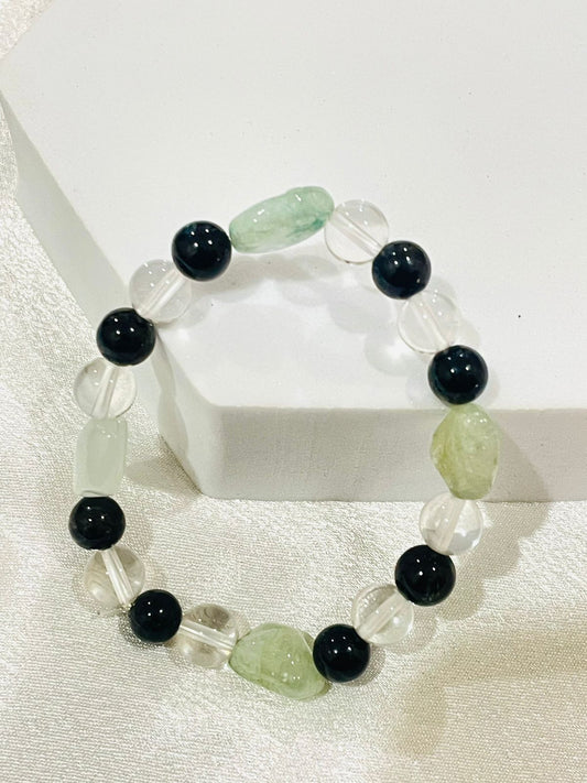 Health + Aura Shield with Aquamarine Tumble Bracelet